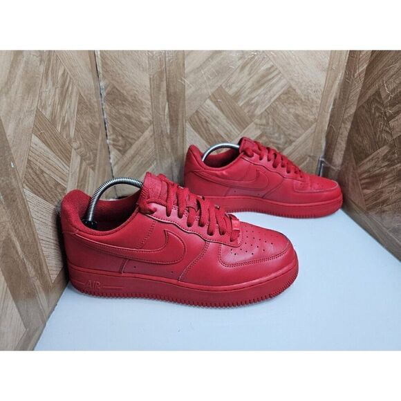 nike air force 1 low triple red Men's Cw6999-600 Size 9.5.  269 - Picture 3 of 12